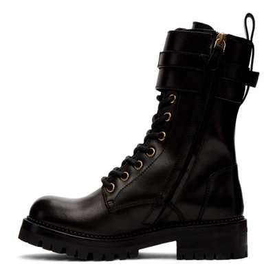 Shop Versace Black Medusa Safety Pin Boots In D41oh Black