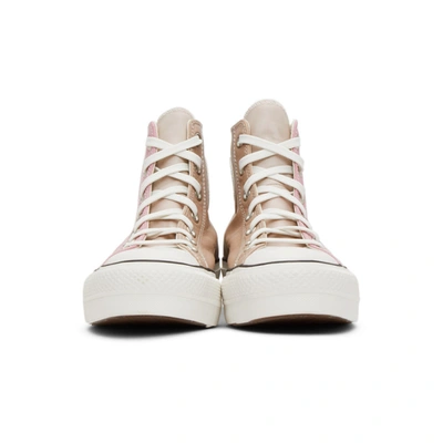 Shop Converse Pink & Beige Chuck Taylor All Star Lift Sneakers In Salt Pink/l