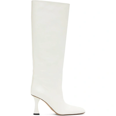 Shop Proenza Schouler White Leather Tall Boots