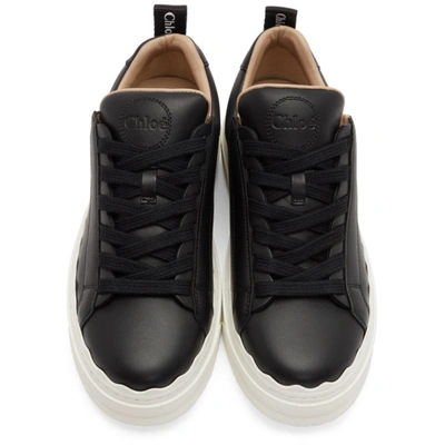 Shop Chloé Black Lauren Sneakers In 001 Black