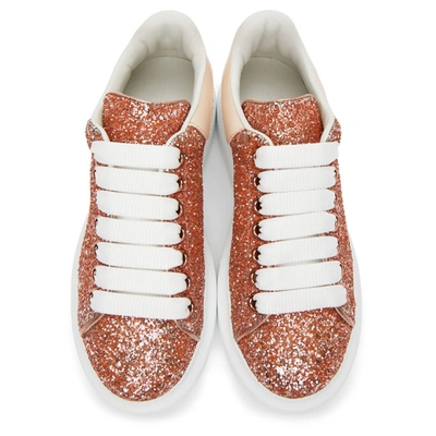 Shop Alexander Mcqueen Pink Galaxy Glitter Oversized Sneakers In 5530 Topaz