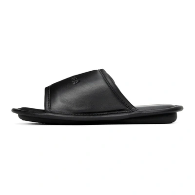 Shop Balenciaga Black Padded Slide Sandals In 1169 Black