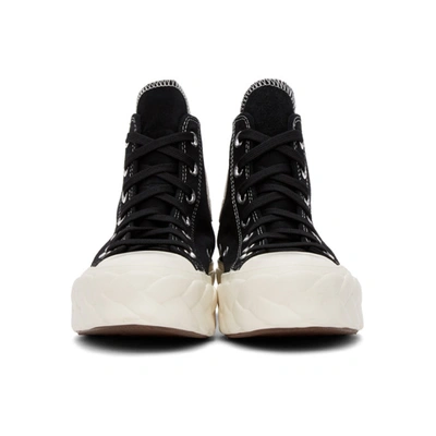 Shop Converse Black Suede Cable Chuck Lift High Sneakers In Black/egret