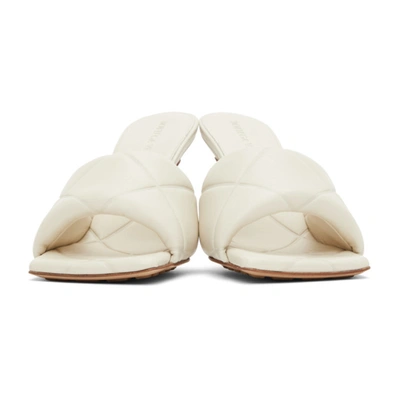 Shop Bottega Veneta White Lido Sandals In 8279 Wax