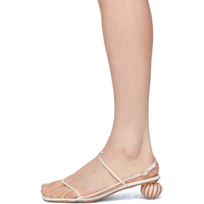 Shop Jacquemus White 'les Sandales Manosque' Heeled Sandals