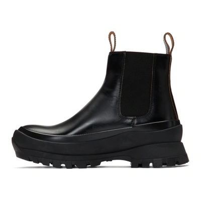 Shop Jil Sander Black Rubber Sole Boots In 001 Black