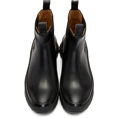 Shop Jil Sander Black Rubber Sole Boots In 001 Black