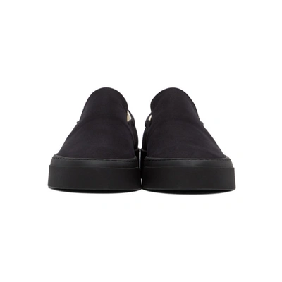 The Row Marie H Canvas Slip-on Sneakers In Black | ModeSens