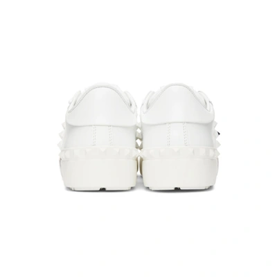 Shop Valentino White  Garavani Inez And Vinoodh Edition Flower Rockstud Untitled Sneakers In 1lm Whflwrs
