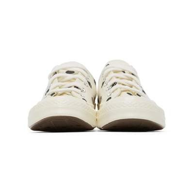 Shop Comme Des Garçons Play White Converse Edition Polka Dot Heart Chuck 70 Low Sneakers