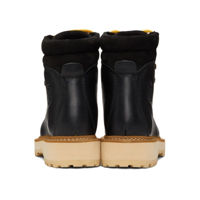 Shop Diemme Black & Beige Monfumo Boots In Black Leath