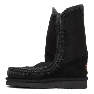 Shop Mou Black 24 Mid-calf Boots In Bkbk Black