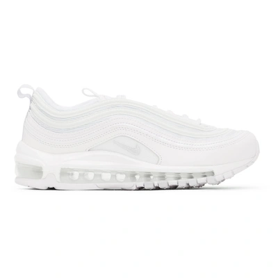 Shop Nike White Air Max 97 Sneakers In 100 Wh/plat