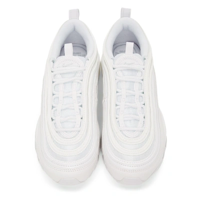 Shop Nike White Air Max 97 Sneakers In 100 Wh/plat