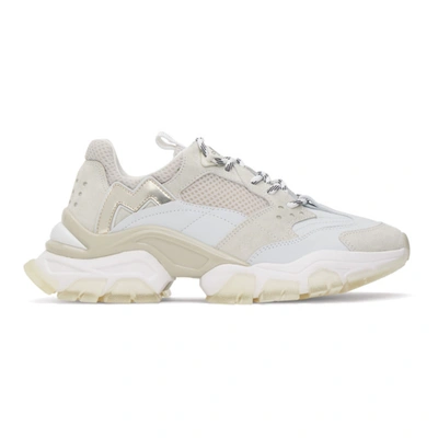 Shop Moncler Off-white Leave No Trace Sneakers In 002 White