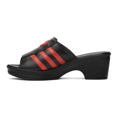 Shop Adidas Lotta Volkova Black Trefoil Heeled Sandals