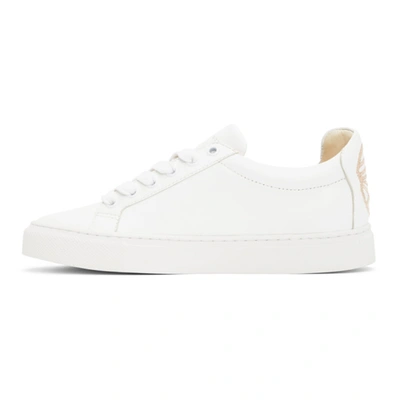 Shop Sophia Webster White And Pink Butterfly Sneakers In White/rose