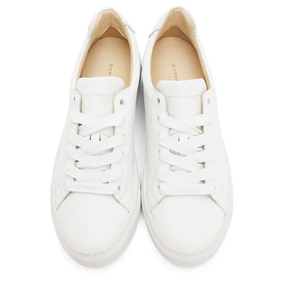 Shop Sophia Webster White And Pink Butterfly Sneakers In White/rose