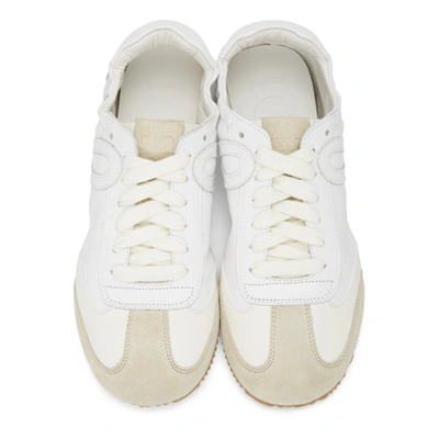 Shop Loewe Off-white & White Ballet Runner Sneakers In 2101 White