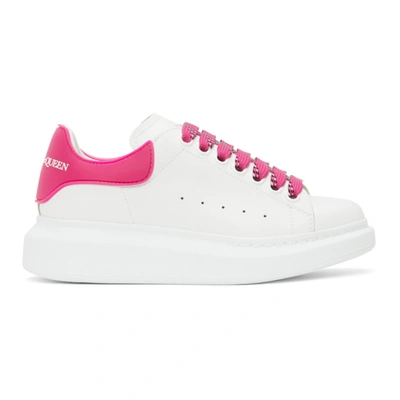 Shop Alexander Mcqueen White & Pink Tpu Oversized Sneakers In 9375 Shopink