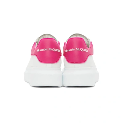 Shop Alexander Mcqueen White & Pink Tpu Oversized Sneakers In 9375 Shopink