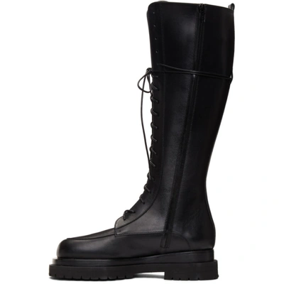 Shop Magda Butrym Black Tall Combat Boots