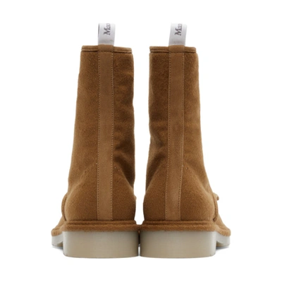 Shop Max Mara Beige Baker Ankle Boots In 018 Mud