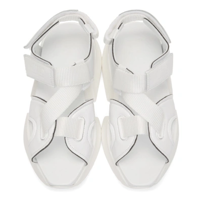 Shop Mm6 Maison Margiela White Multi Strap Sandals In T1002 B Whi