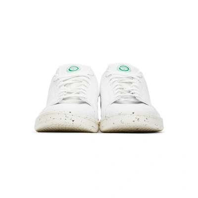 Shop Adidas Originals White Vegan Leather Stan Smith Sneakers