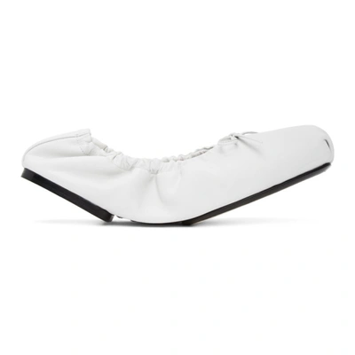 Shop Khaite White The Ashland Ballerina Flats In 100 White