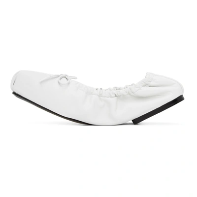 Shop Khaite White The Ashland Ballerina Flats In 100 White
