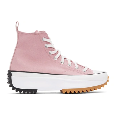 Shop Converse Pink Run Star Hike High-top Sneakers In Lotus Pink