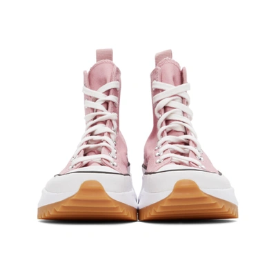 Shop Converse Pink Run Star Hike High-top Sneakers In Lotus Pink