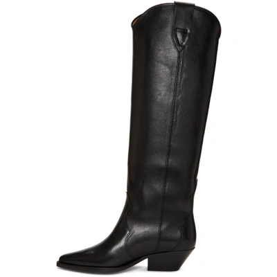 Isabel Marant Denvee Leather Knee-high Boot In Black