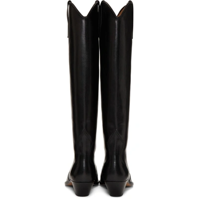 Isabel Marant Denvee Leather Knee-high Boot In Black