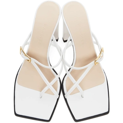 Shop Wandler White Yara Heeled Sandals In 1000 White