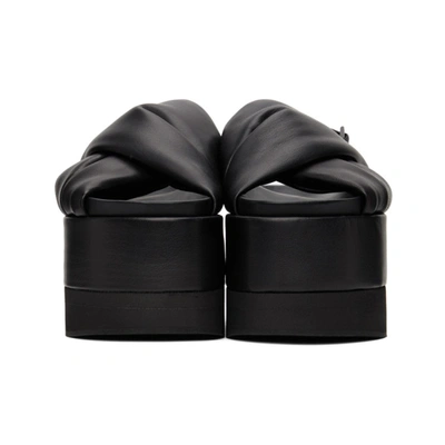 Shop Simone Rocha Black Cross Strap Platform Sandals