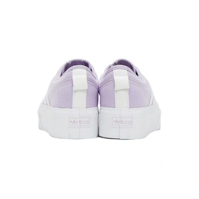 Shop Adidas Originals Purple Nizza Platform Sneakers In Purple/wh