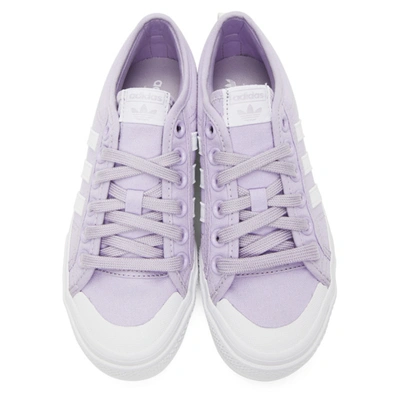 Shop Adidas Originals Purple Nizza Platform Sneakers In Purple/wh