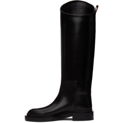 Shop Jil Sander Black Cavaliere Boots In 001 Black