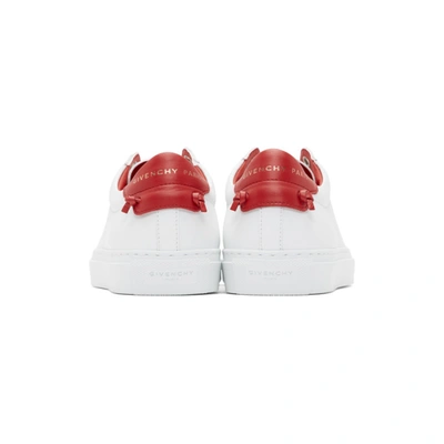 Shop Givenchy White & Red Urban Knots Sneakers In 112 Red