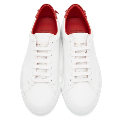 Shop Givenchy White & Red Urban Knots Sneakers In 112 Red