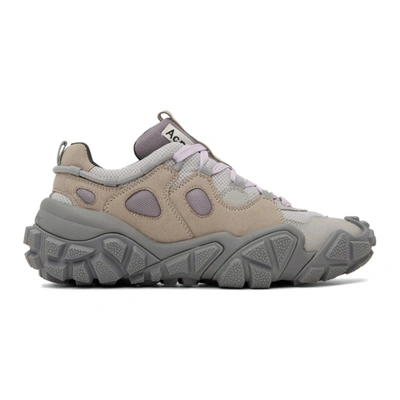 Shop Acne Studios Grey Bolzter Sneakers In Dusty Purpl