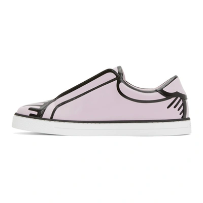 Shop Fendi Pink & Black Joshua Vides Edition Leather Sneakers In F1bog Pink