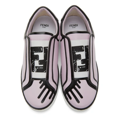FENDI 粉色 JOSHUA VIDES 联名皮革运动鞋