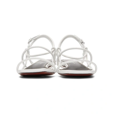 Shop Proenza Schouler White Strappy Low Kitten Heel Sandals