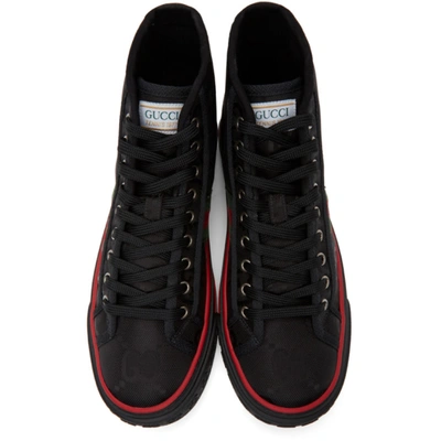 Shop Gucci Black ' Tennis 1977' Off The Grid High-top Sneakers In 1074 Black/