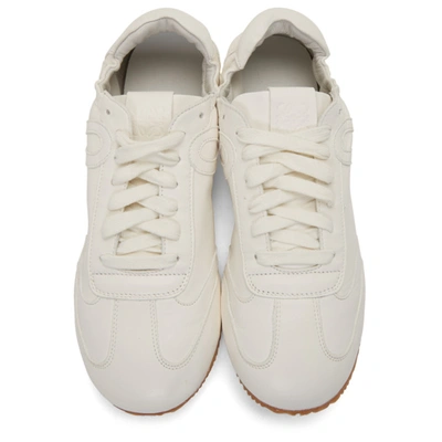 Shop Loewe Off-white Ballet Runner Sneakers In 1950 White/off