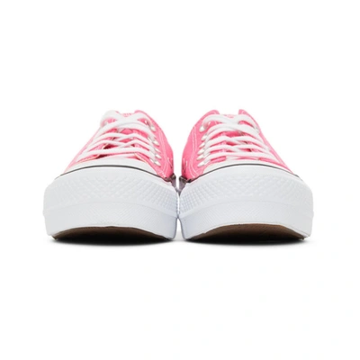 Shop Converse Pink Seasonal Color Chuck Taylor All Star Lift Low Sneakers In Hyper Pink