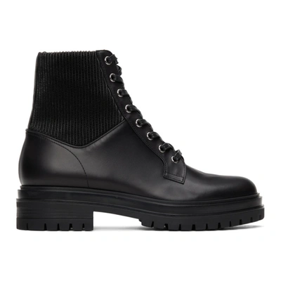 Shop Gianvito Rossi Black Martis 20 Boots In Black+black